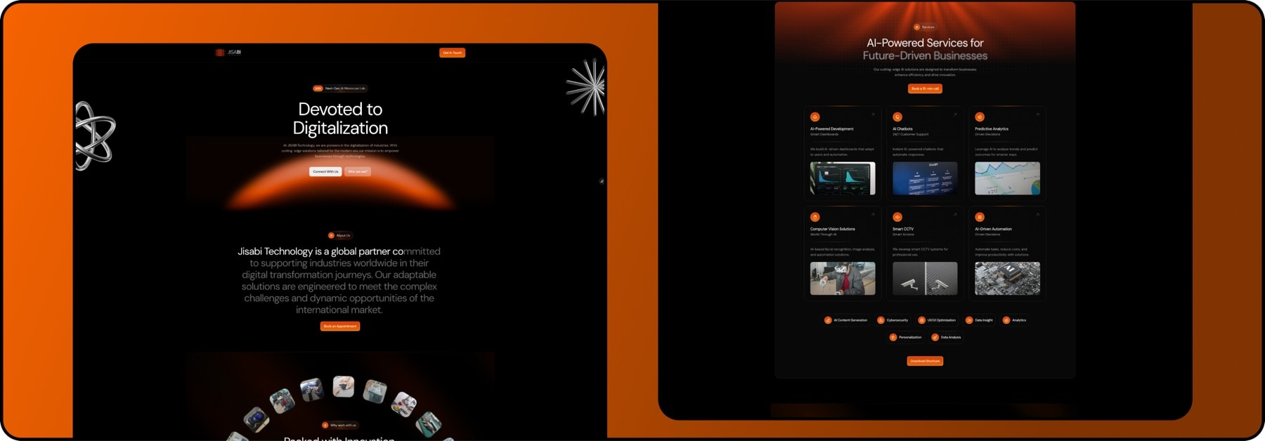 The identity in context, across laptop and tablet.