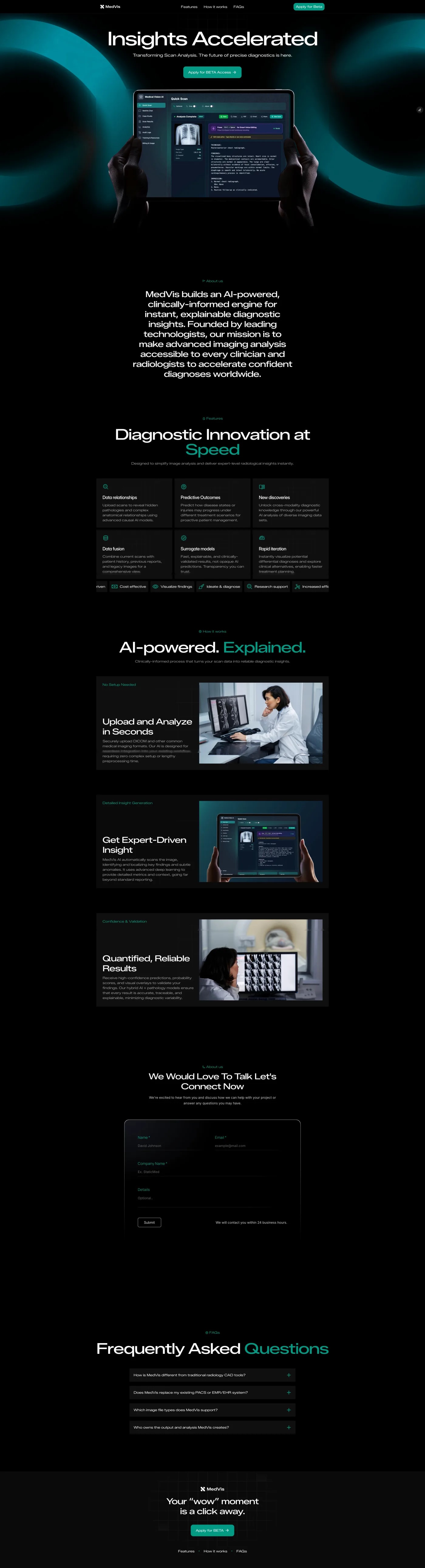 The full landing page, top to bottom. Scroll to walk it.