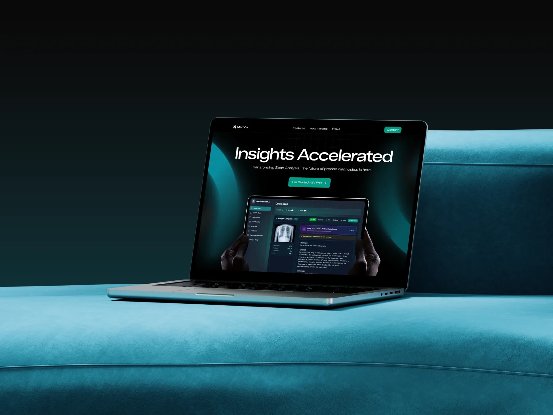 The hero in context, on a laptop.