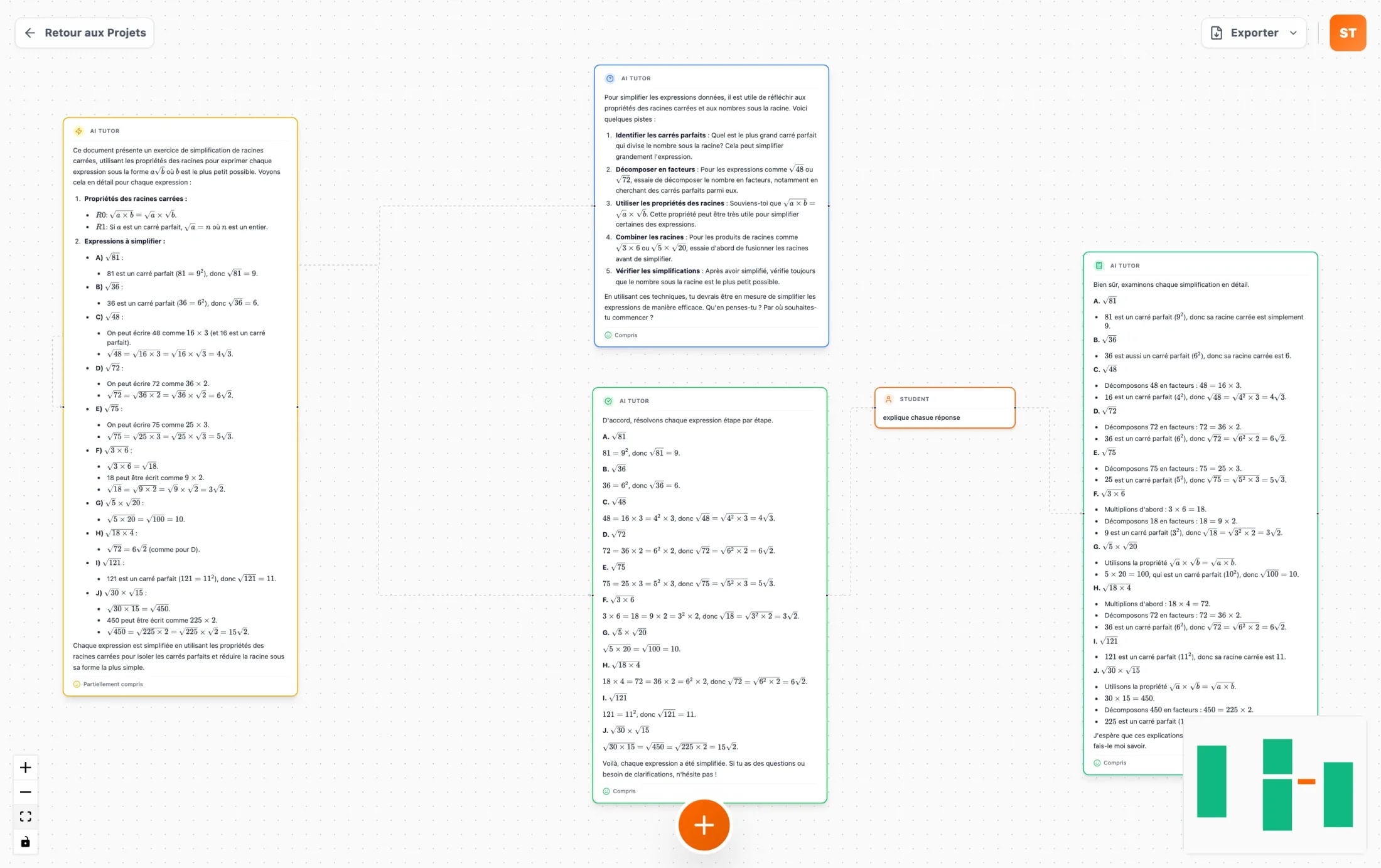The first working version, answering in nodes.