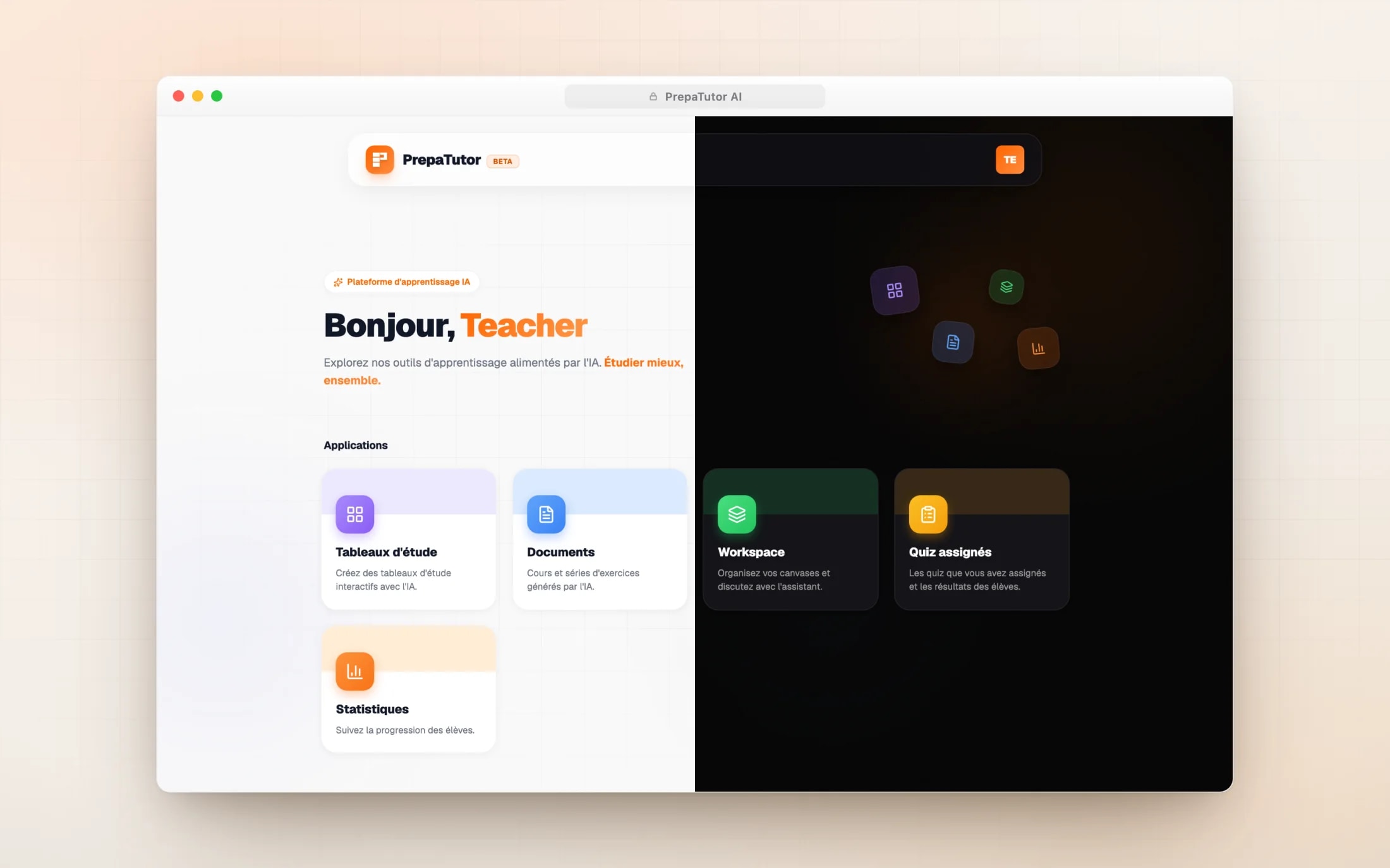 One product, two themes.
